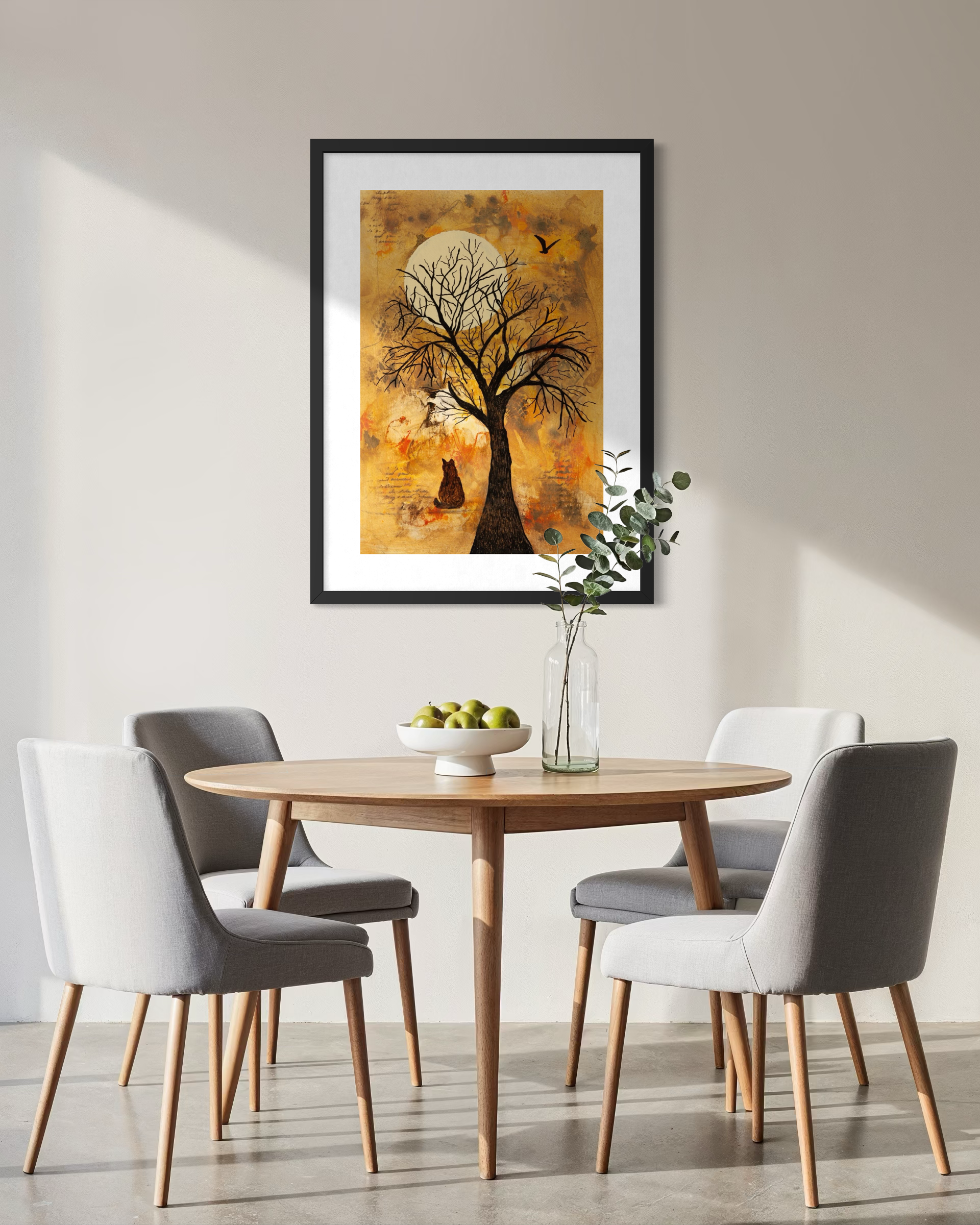 Giclee trykk «Katten og vintersolen»