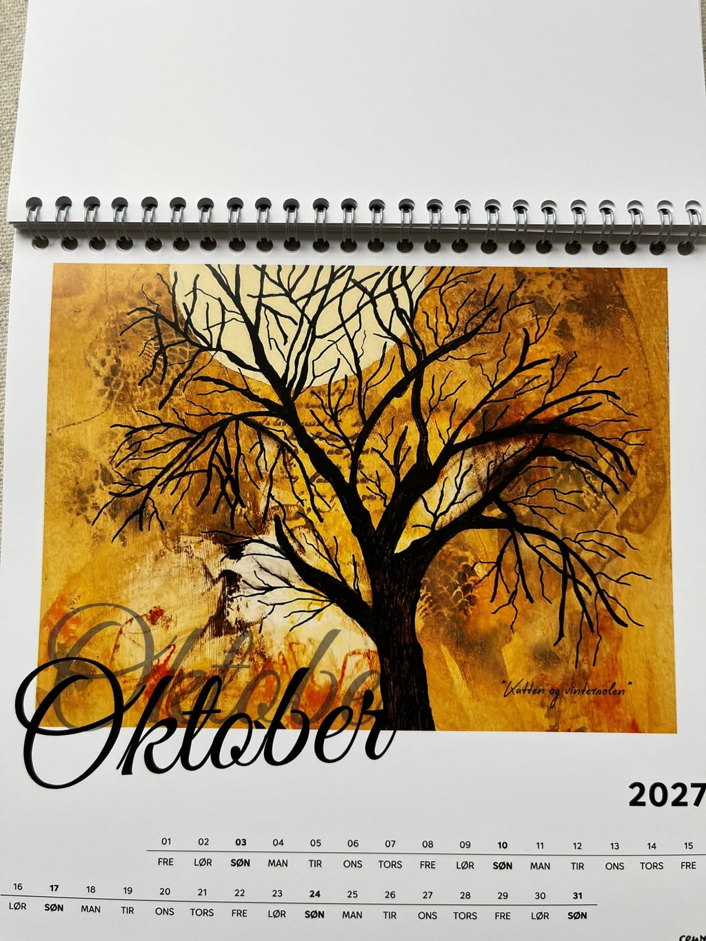 Kunstkalender til bord