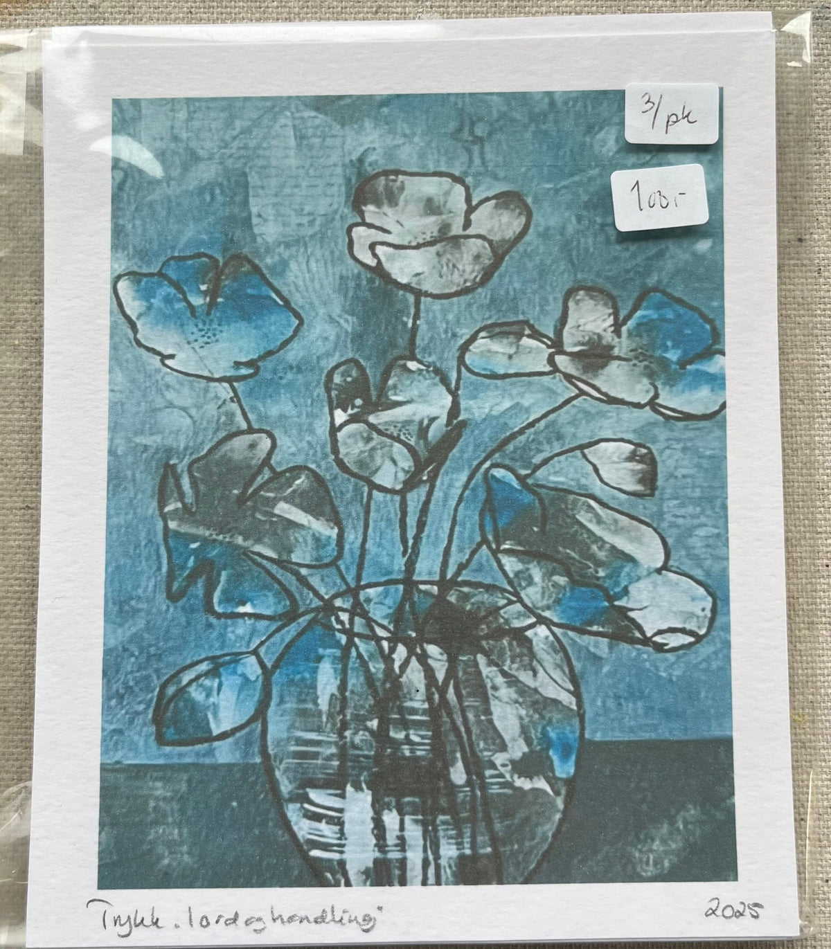 Kunstkort Blått motiv av Vibeke Dahl