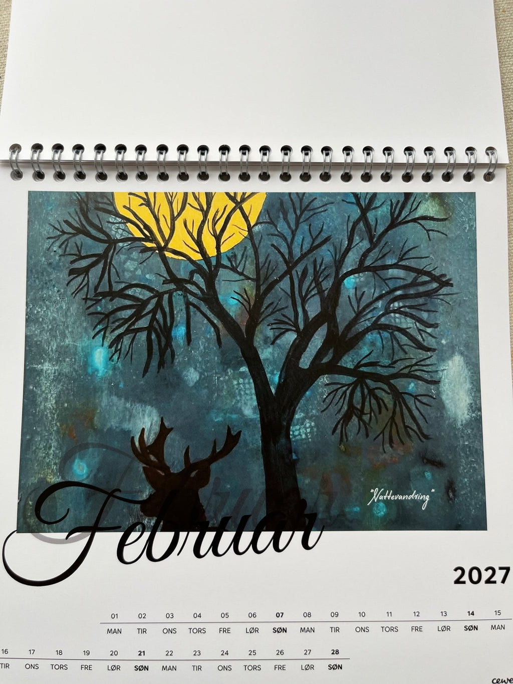 Kunstkalender til bord