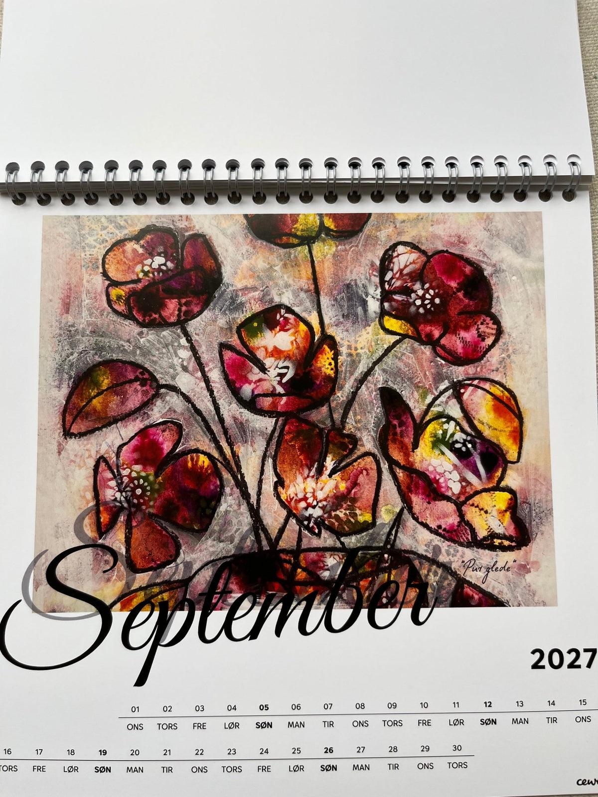 Kunstkalender til bord