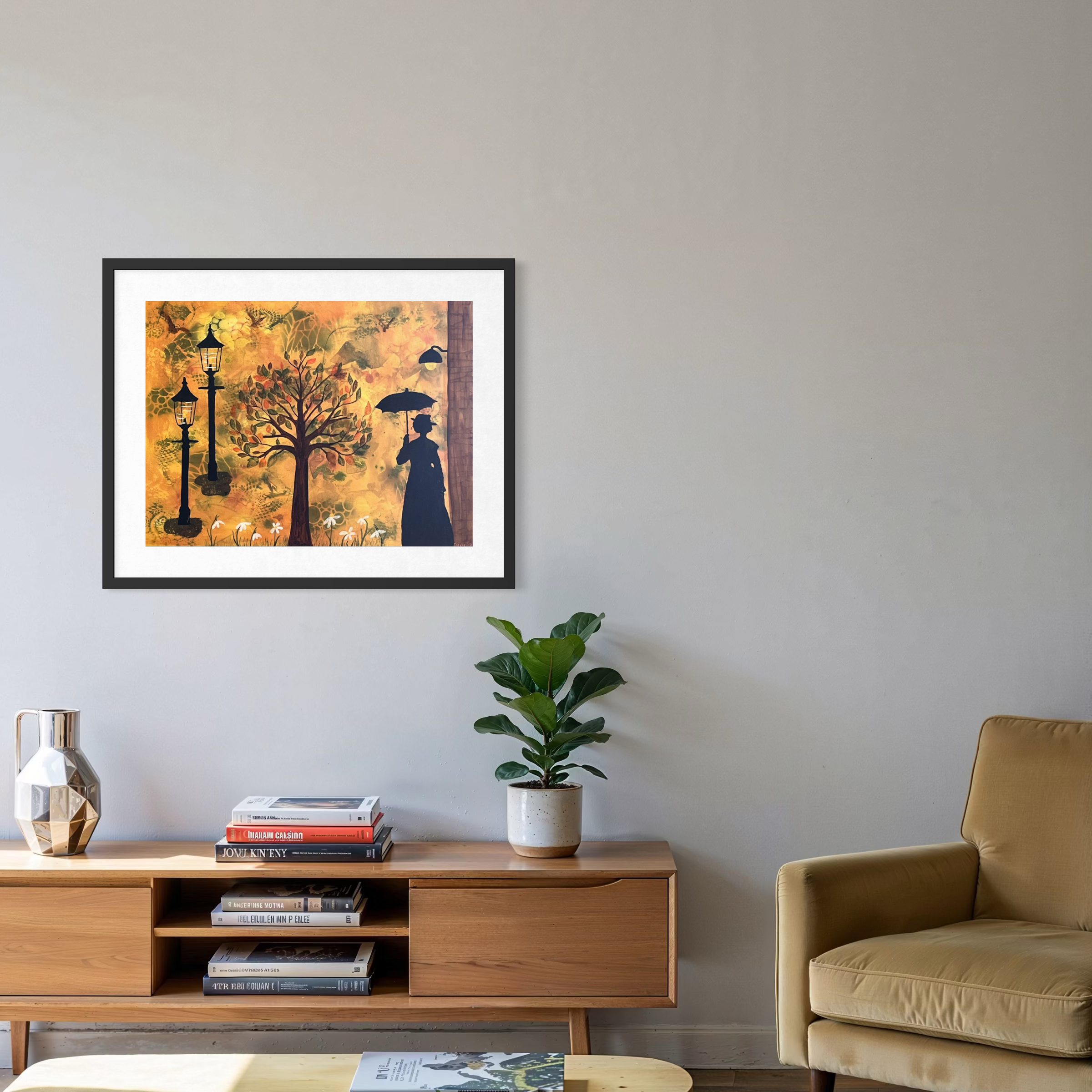 Giclee trykk «Høstdag i byn»