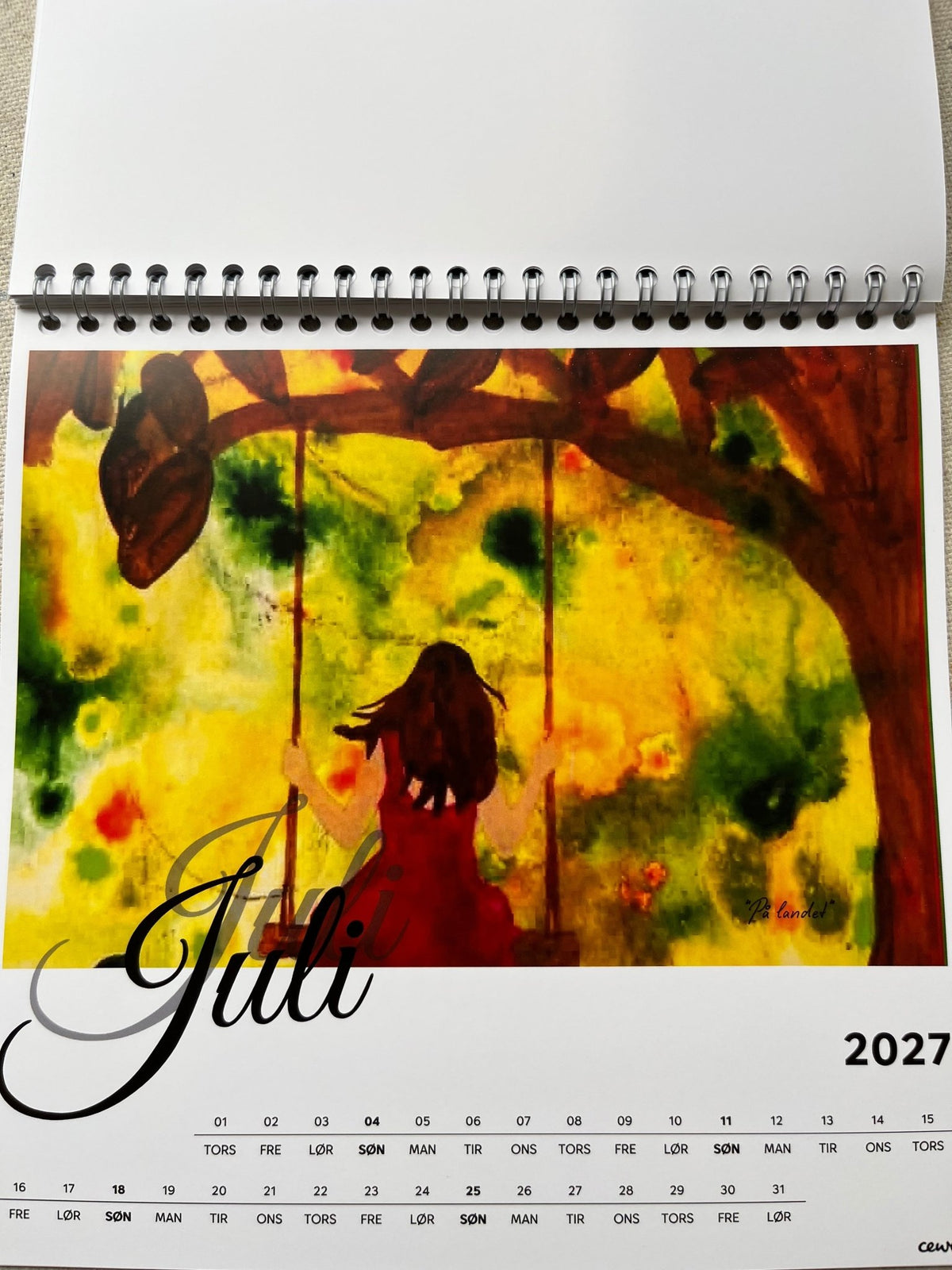 Kunstkalender til bord