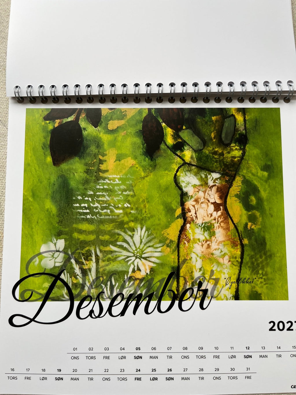 Kunstkalender til bord