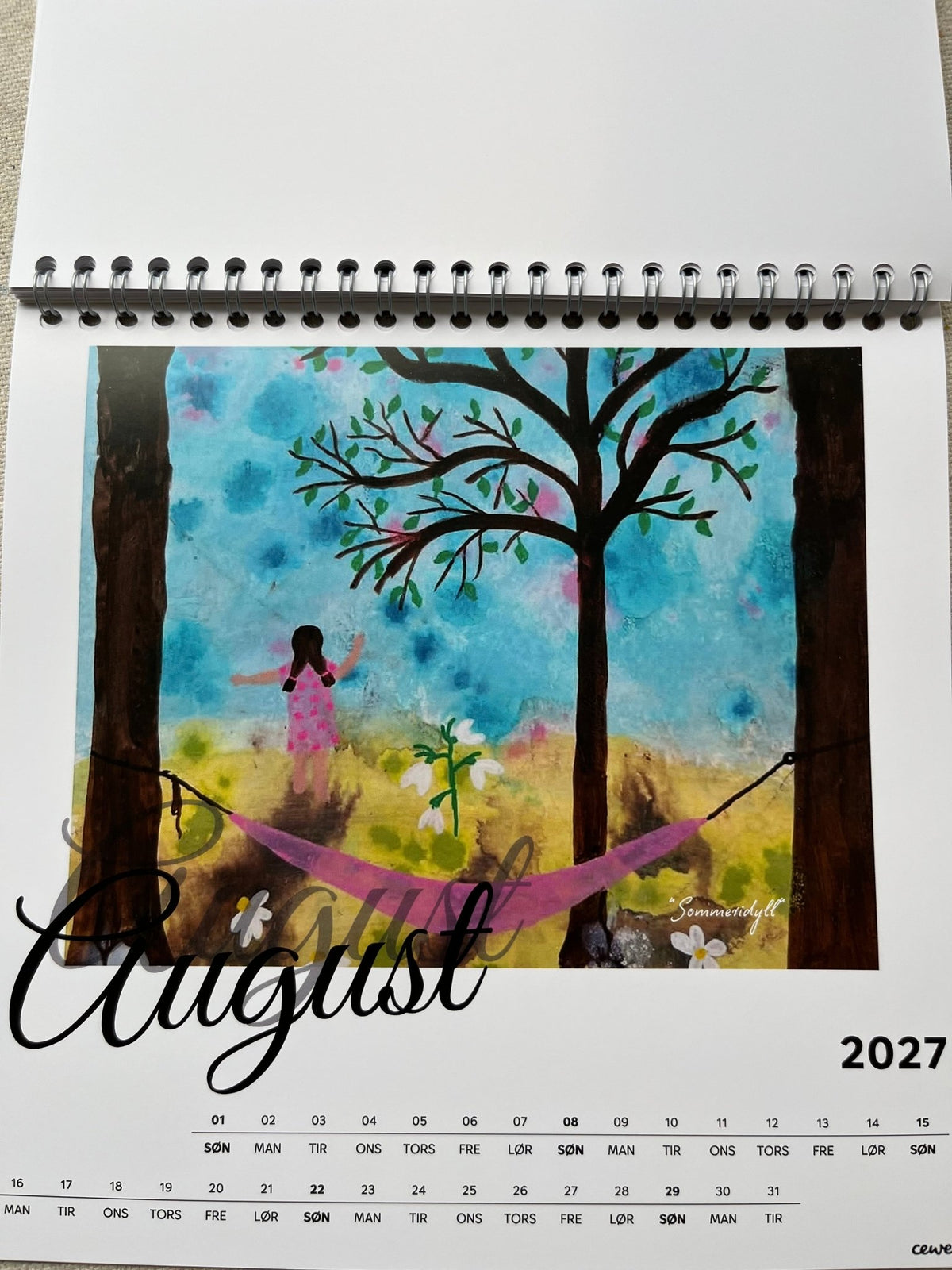 Kunstkalender til bord