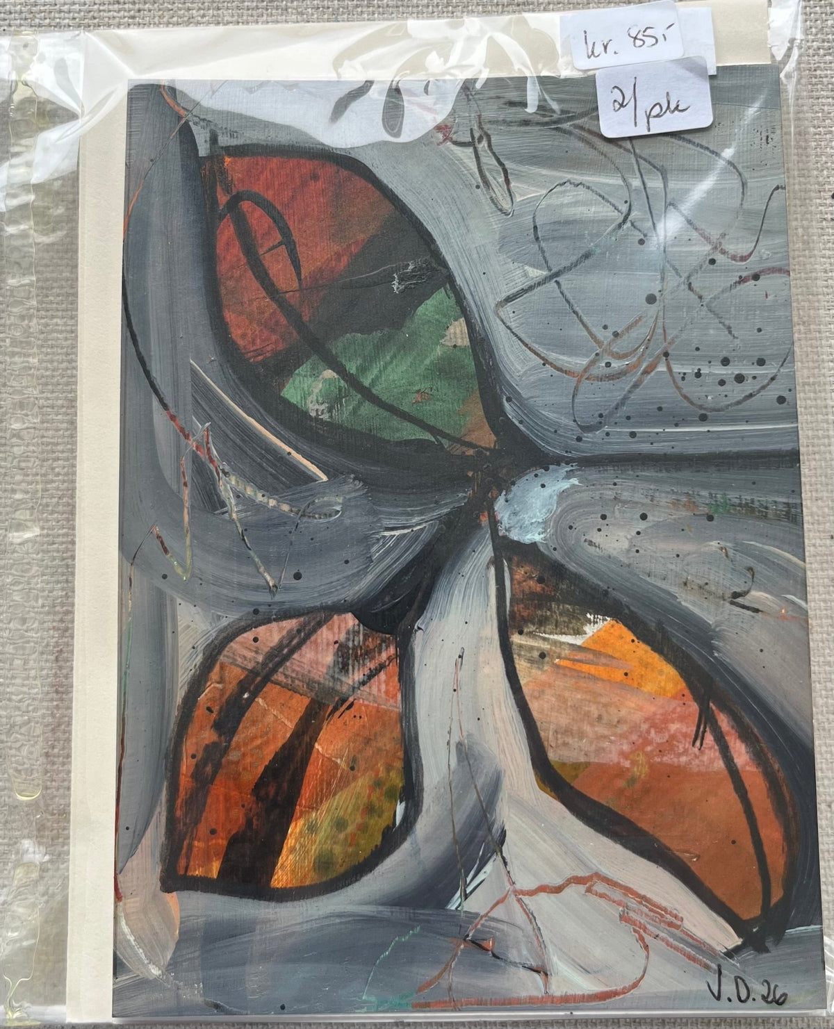 Kunstkort Flower av Vibeke Dahl
