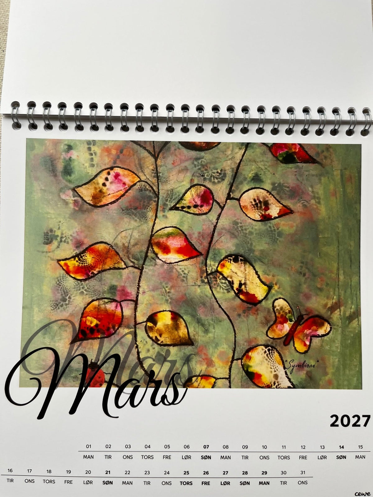 Kunstkalender til bord