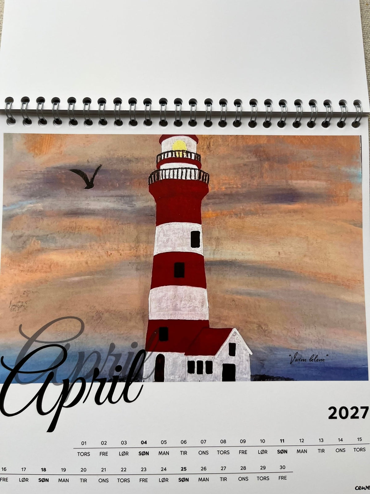 Kunstkalender til bord